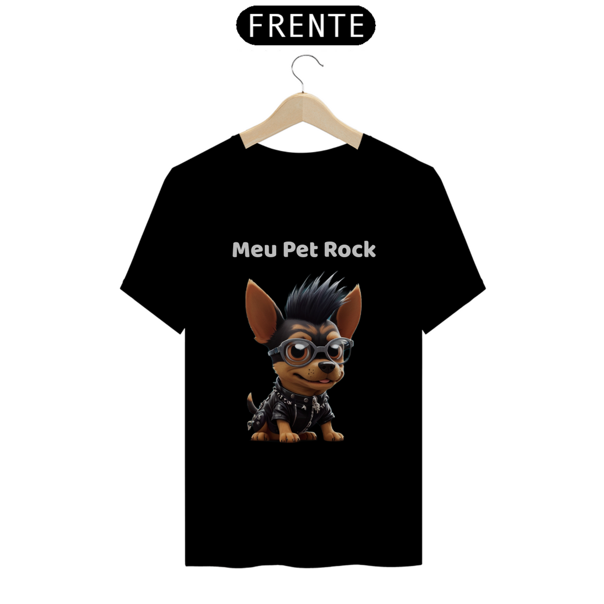 Nome do produto: Camiseta  Meu Pet Rock 