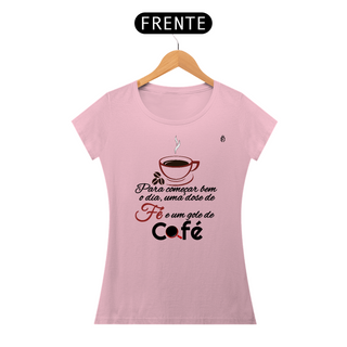 Nome do produtoCamiseta feminina café com fé