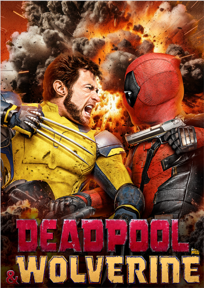 Nome do produto: Poster Deapool & Wolverine - By Rafaella Nunes