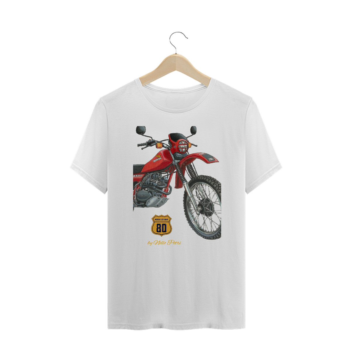 Nome do produto: Camiseta Plus Riders XL250R vermelha - by Nello Petri