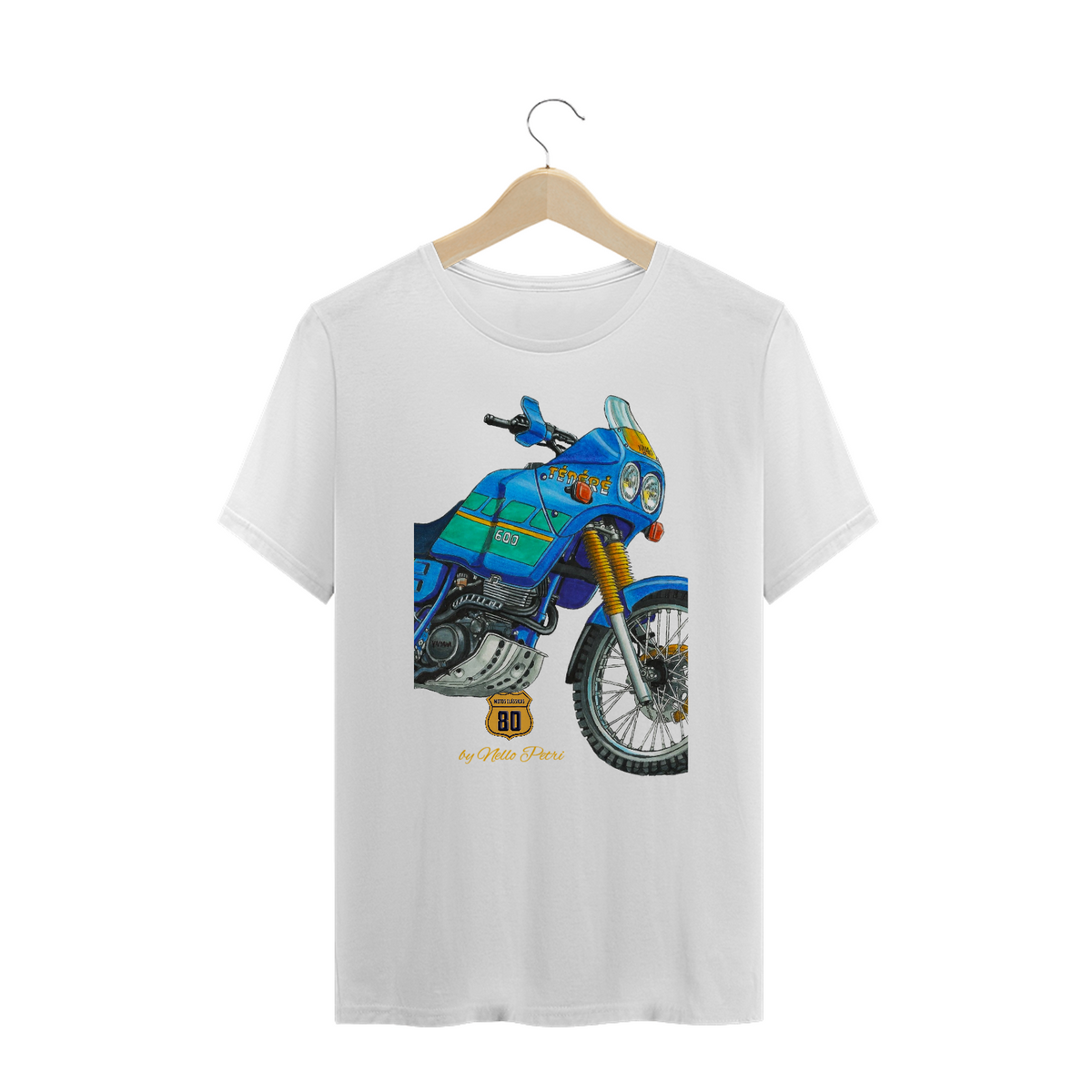 Nome do produto: Camiseta Plus Riders XT 600Z Ténéré azul - by Nello Petri