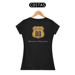 Camiseta Feminina institucional Motos Clássicas 80 - Costas