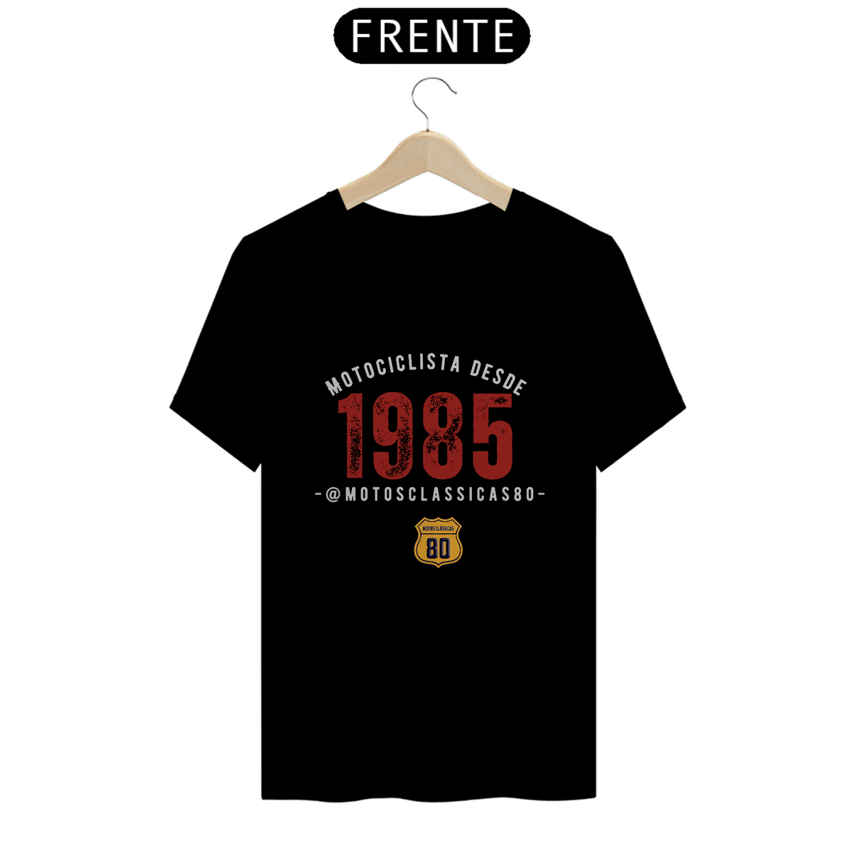 Nome do produto: Camiseta Motociclista desde 1985