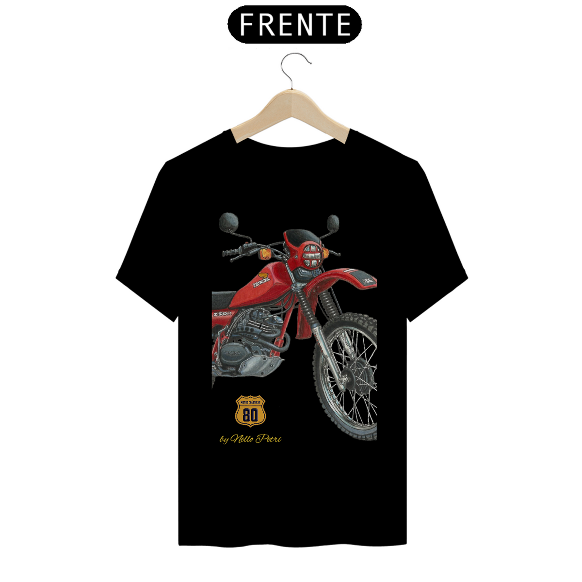 Nome do produto: Camiseta XL 250R vermelha - by Nello Petri