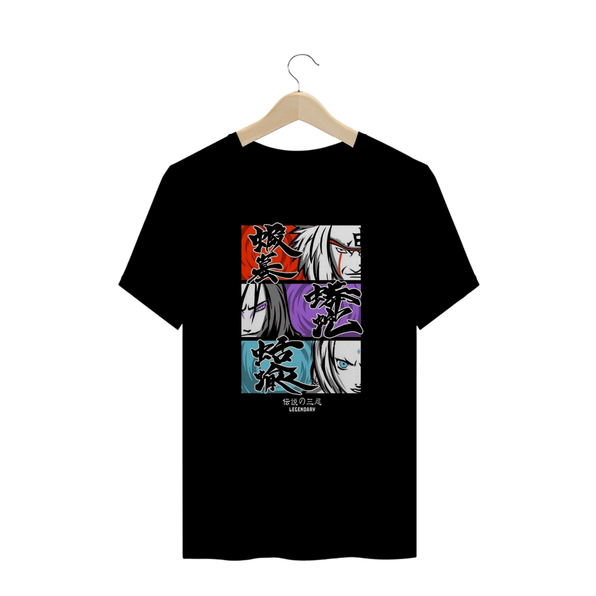 Nome do produto: Camisa T-shirt Plus Size - Sennins Lendarios ( Naruto)
