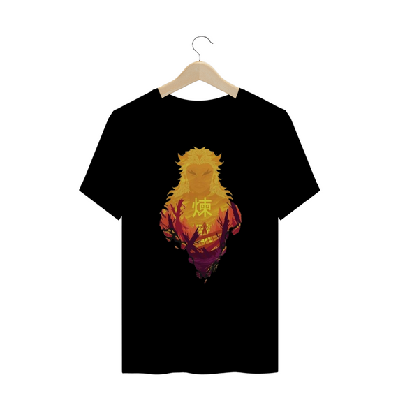 Camisa T-shirt Plus Size - Rengoku (Kimetsu no Yaiba)