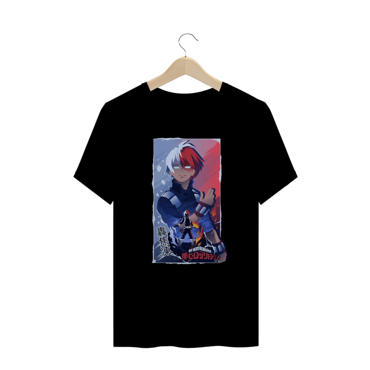 Nome do produto: Camisa T-shirt Plus Size - Todoroki (My Hero Academia)
