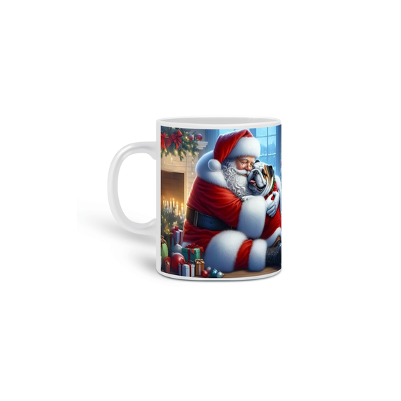 Caneca Natal - Bulldog Inglês Noel