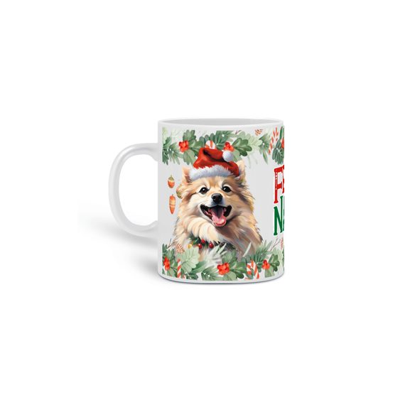 Caneca Natal - Spitz Alemão