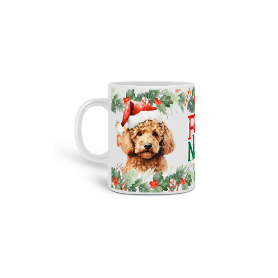 Caneca Natal - Poodle