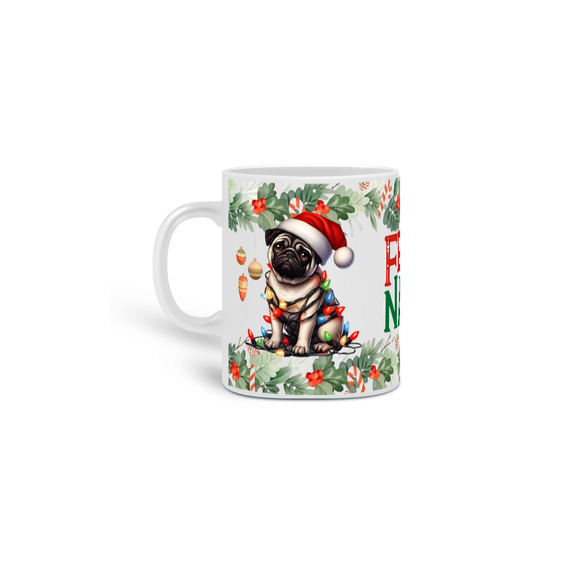 Caneca Natal - Pug