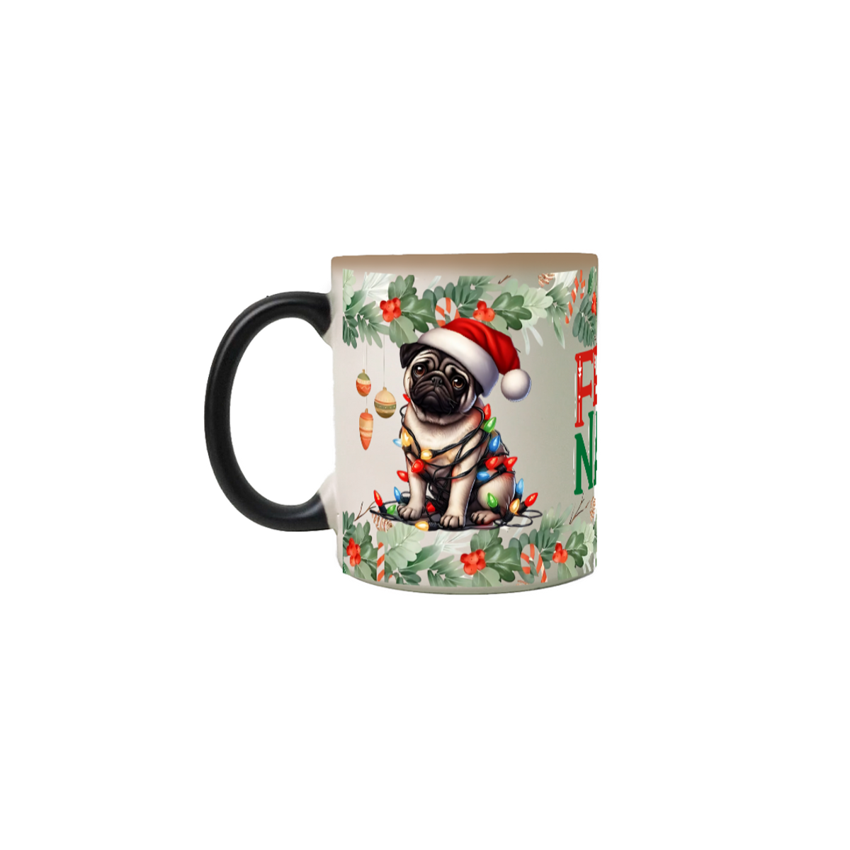 Nome do produto: Caneca Mágica Natal - Pug