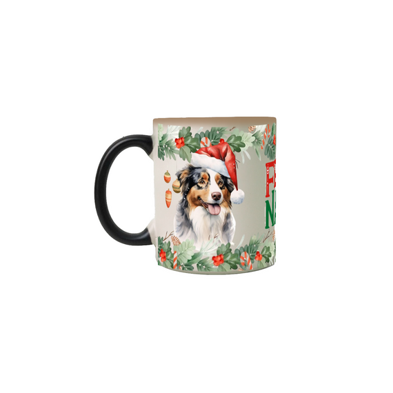 Caneca Mágica Natal - Border Collie