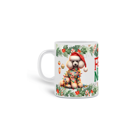 Caneca Natal - Poodle (II)