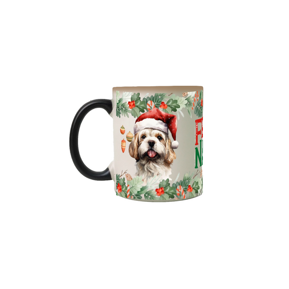 Caneca Mágica Natal - Lhasa Apso