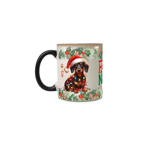 Caneca Mágica Natal - Dachshund