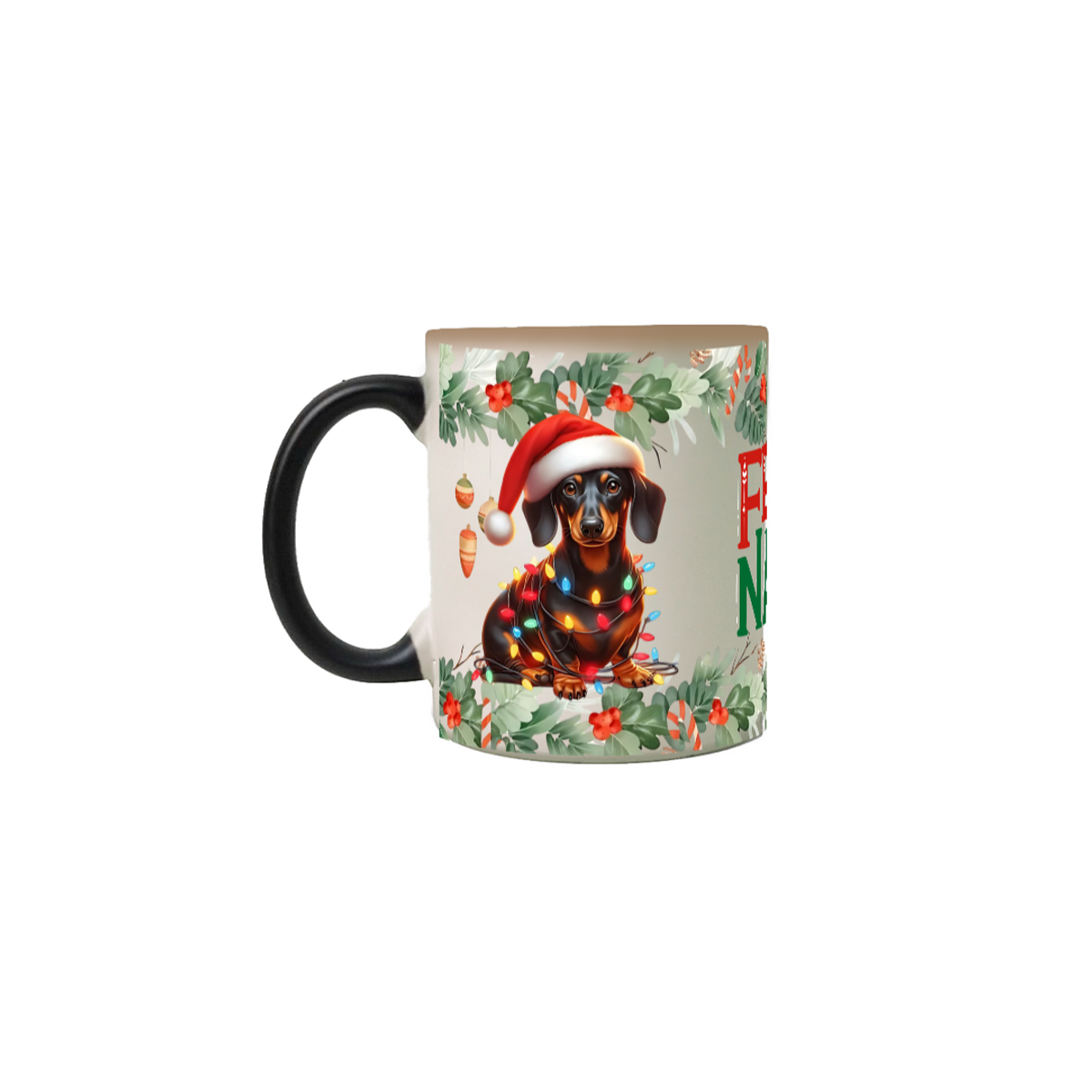 Nome do produto: Caneca Mágica Natal - Dachshund