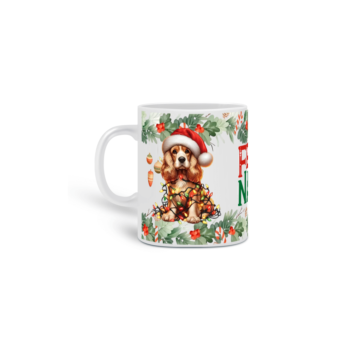 Nome do produto: Caneca Natal - Cocker