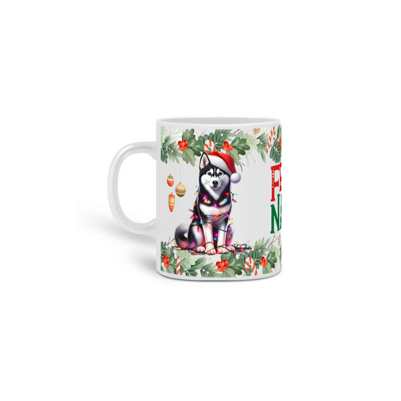 Caneca Natal - Husky