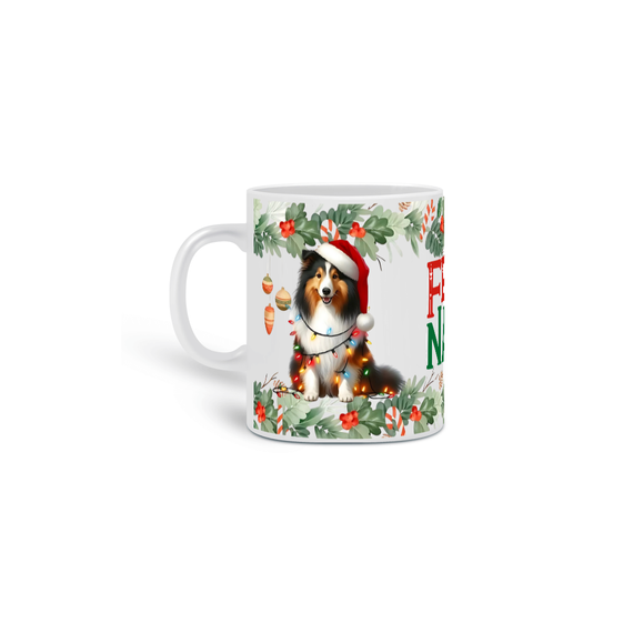 Caneca Natal - Pastor de Shetland