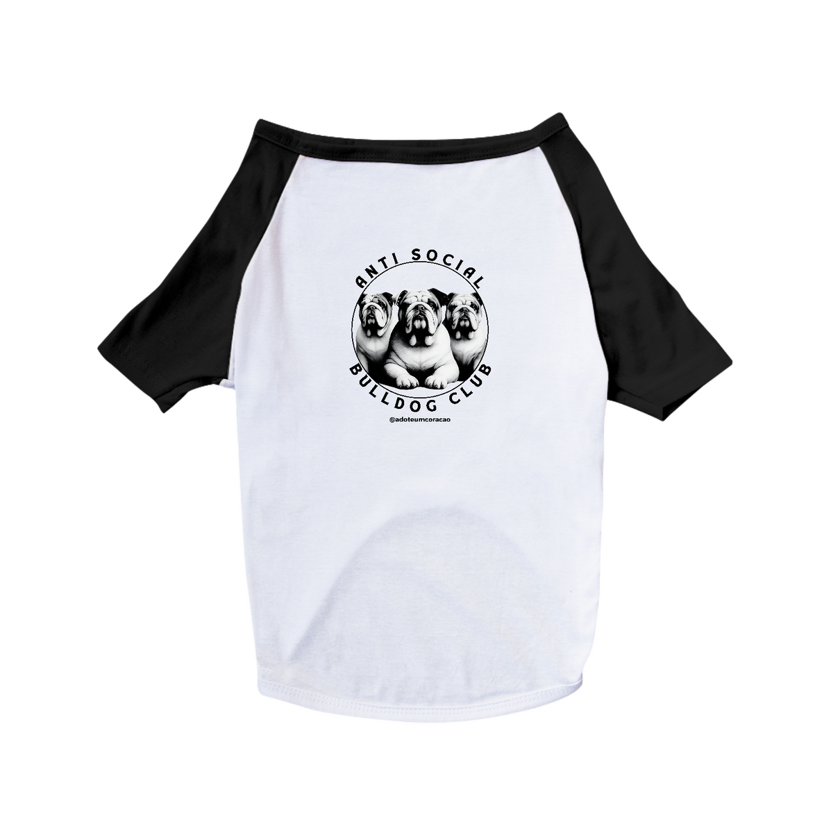 Nome do produto: T-shirt Pet - Anti Social Bulldog Club