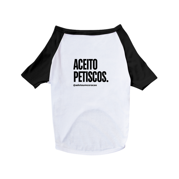 T-shirt Pet - Aceito Petiscos