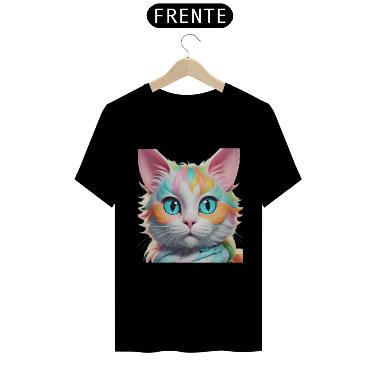 Nome do produto: Camisa Gato arco iris
