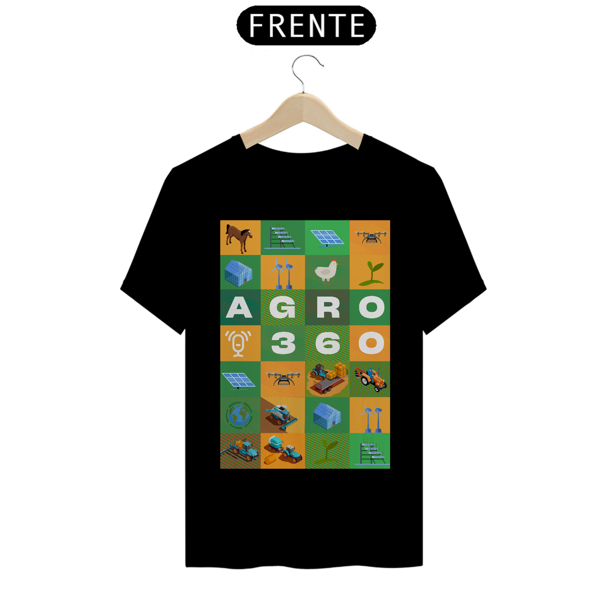 Nome do produto: Camiseta Agro360 Podcast (Estampa Frente)
