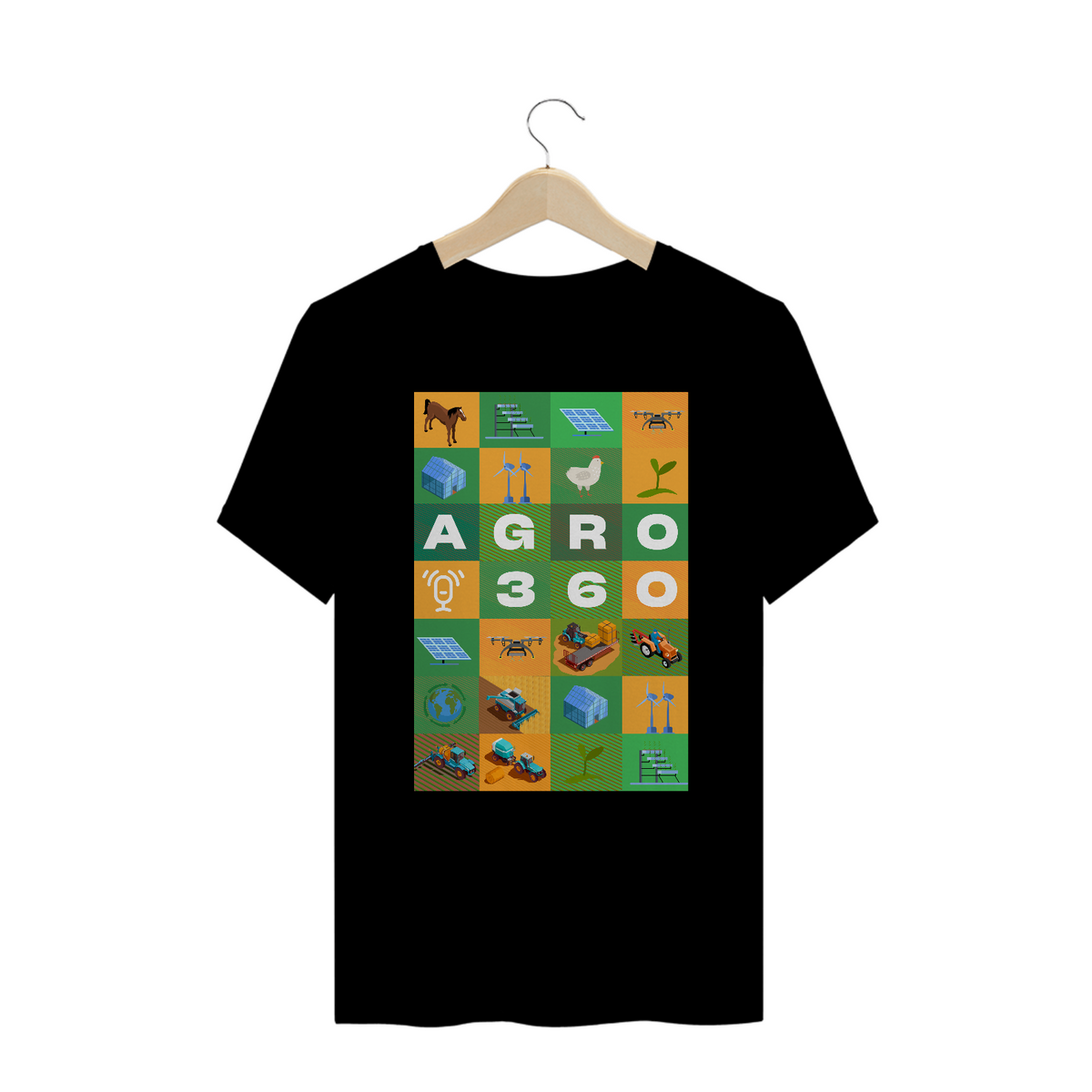 Nome do produto: Camiseta Agro360 Podcast Estampa na Frente (Plus Size)