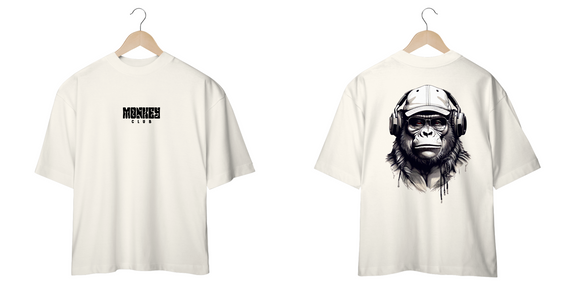 Camiseta Oversized Monkey Club Black CHG Costas