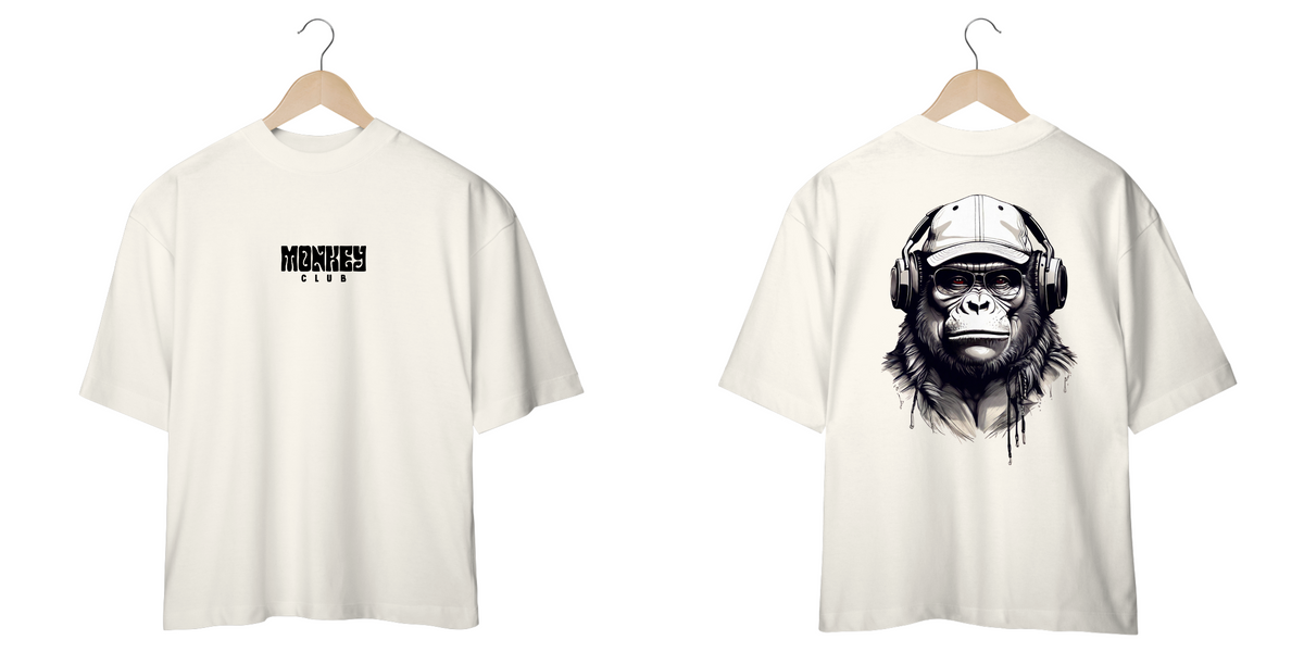 Nome do produto: Camiseta Oversized Monkey Club Black CHG Costas