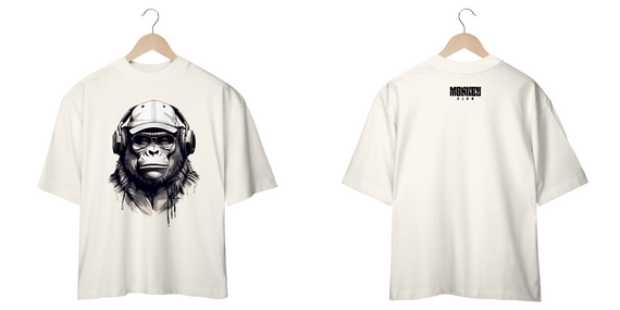 Camiseta Oversized Monkey Club Black CHG - Frente