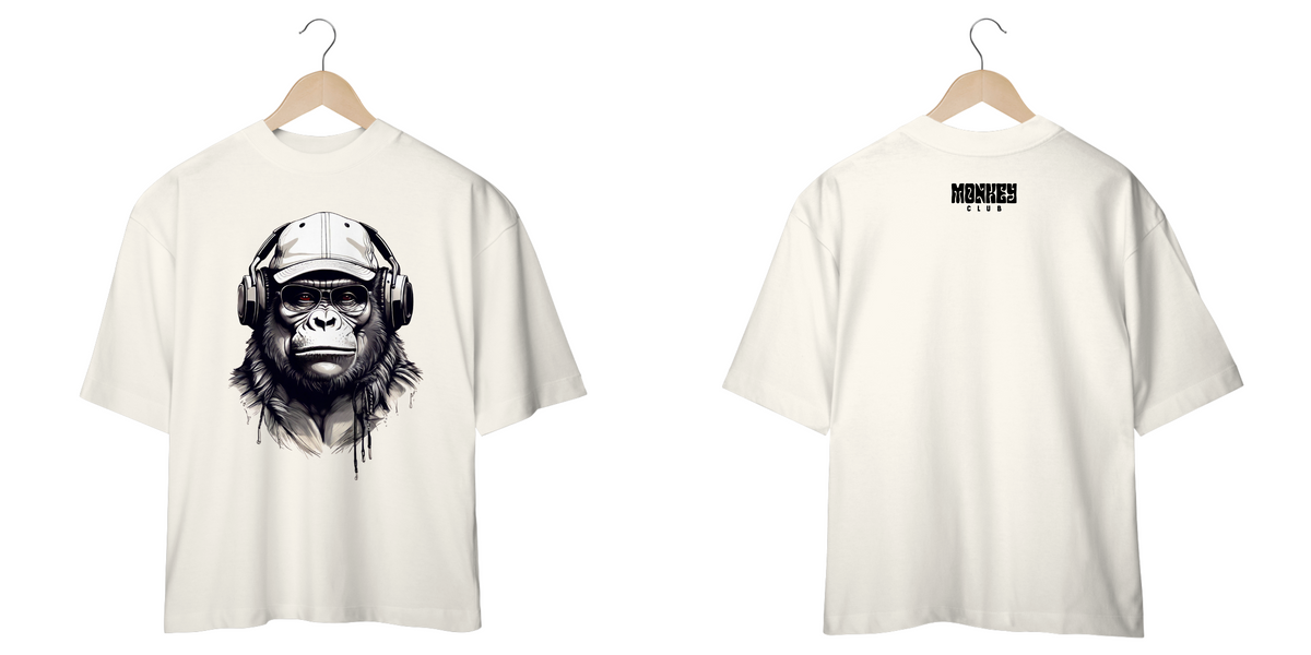 Nome do produto: Camiseta Oversized Monkey Club Black CHG - Frente