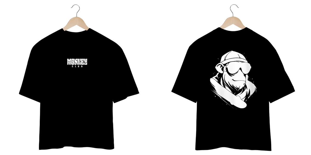 Nome do produto: Camiseta Oversized Monkey Club White Skate - Costas
