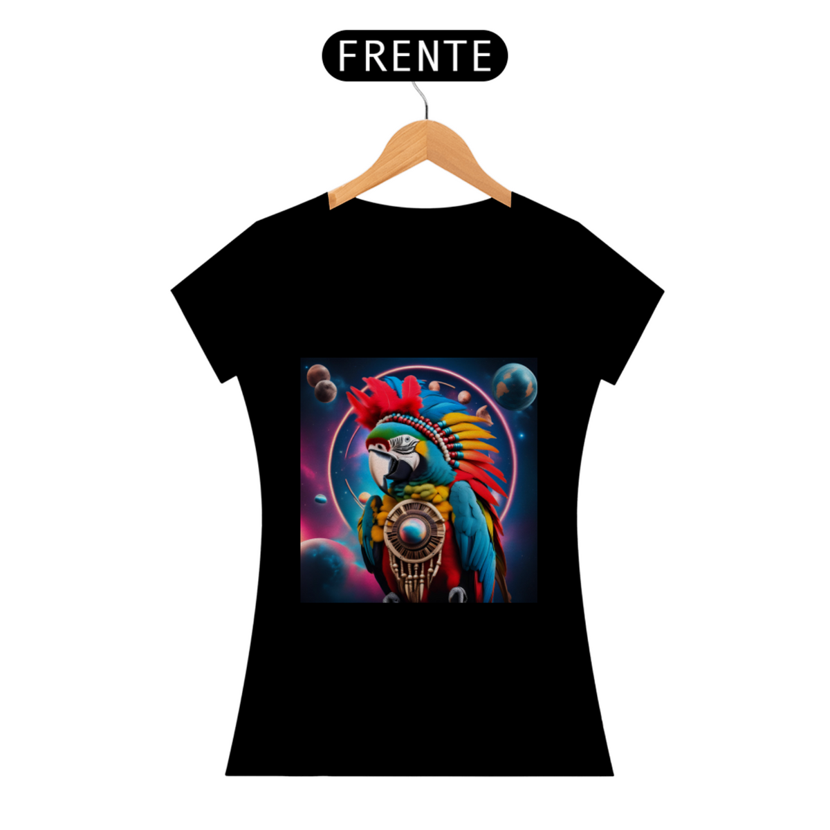 Nome do produto: Camiseta Feminina Arara Estelar
