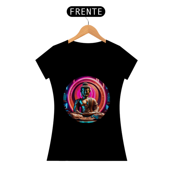 Camiseta Feminina Buda Neon