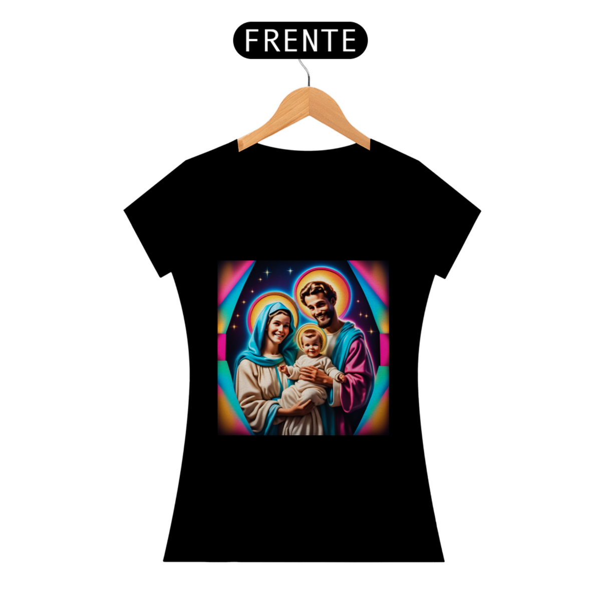 Nome do produto: Camiseta Feminina Sagrada Família