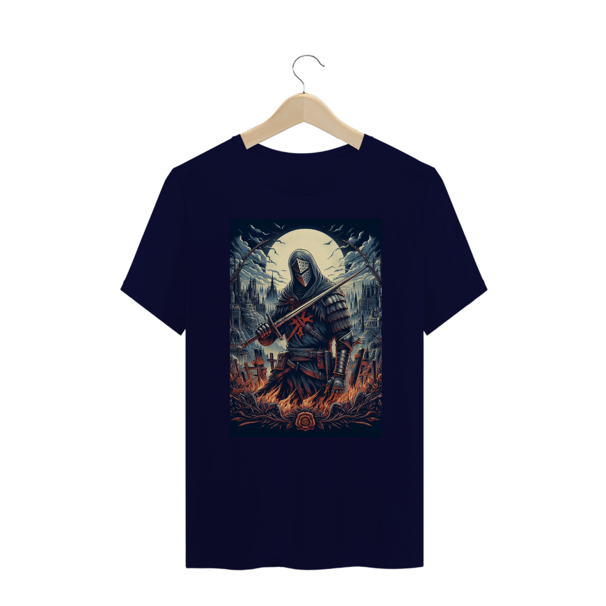 Nome do produto: T-Shirt Plus Size, Camiseta Dark Souls