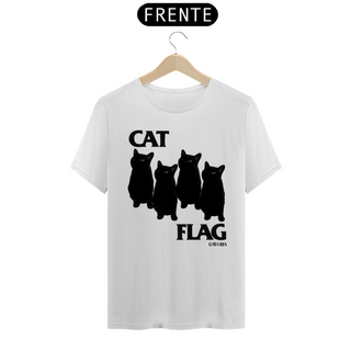 Camiseta Cat Flag - Branco