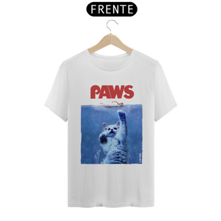 Camiseta Tubarão - Paws - Branca