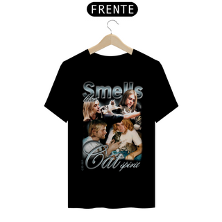 Camiseta Kurt Cobain - Smells Like Cat Spirit - Preto