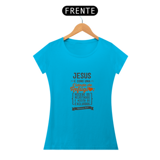 Nome do produtoJESUS PE COMO UMA CIDADE DE REFÚGIO - BABY LOOK