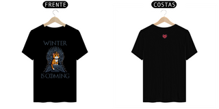 Gatinho Winter is Coming GOT Black T-Shirt