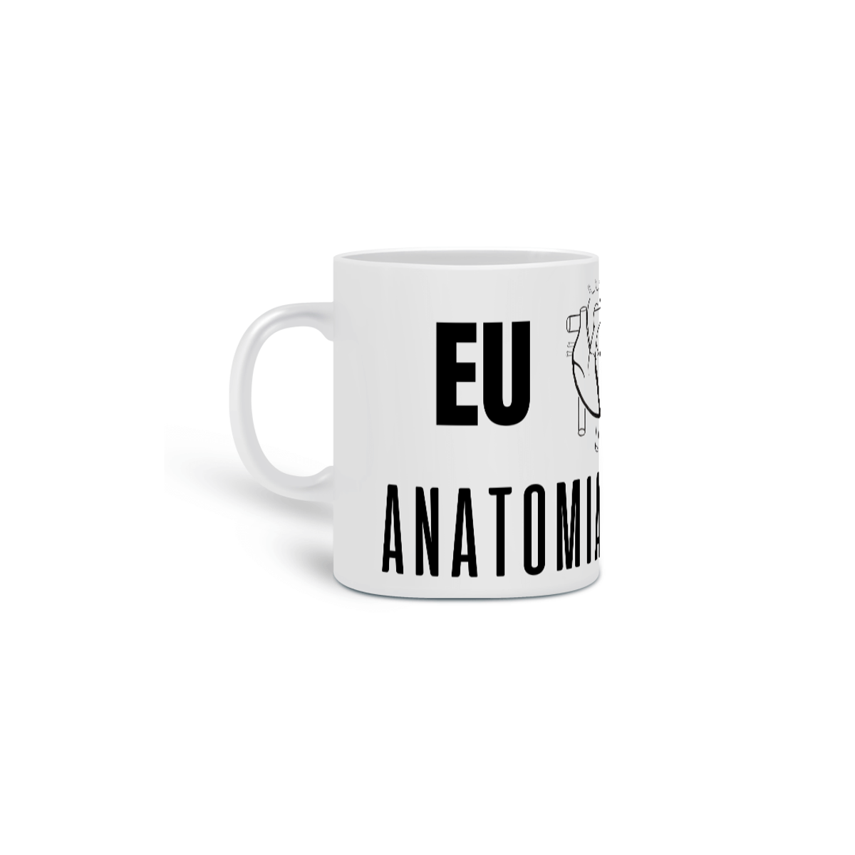 Nome do produto: Caneca Eu <3 Anatomia