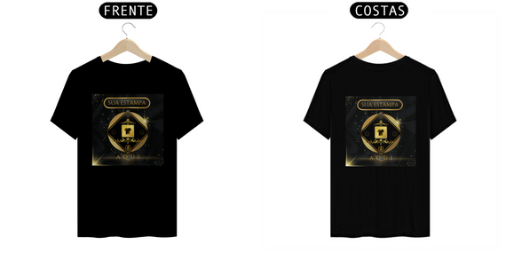 T-Shirt Classic Modelo Frente e Verso - Cores Disponíveis