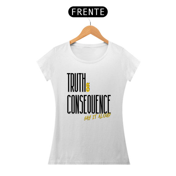 Camiseta Baby Long Feminina Rock On - Truth or consequence