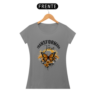 Nome do produtoCamiseta Feminina  - Transformada por Jesus - Moda Cristã