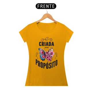 Nome do produtoCamiseta Feminina  - Proposito - Moda Cristã