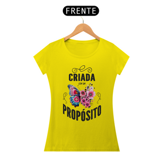 Nome do produtoCamiseta Feminina  - Proposito - Moda Cristã