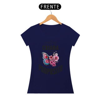 Nome do produtoCamiseta Feminina  - Proposito - Moda Cristã